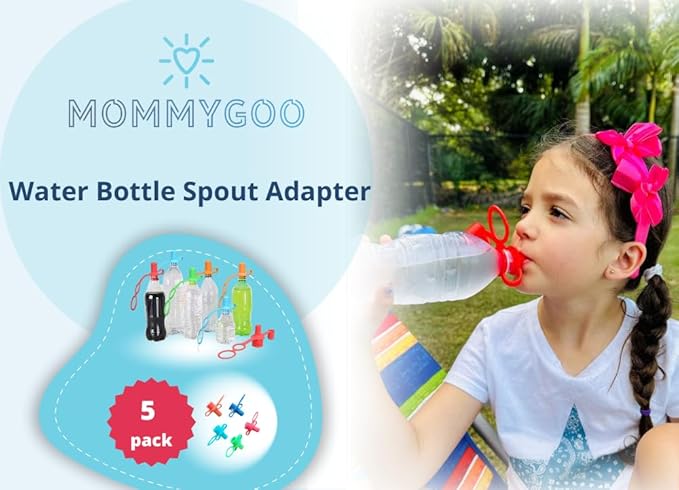 Universal Silicone Sippy Cap for Toddlers – Spill-Proof Bottle Top – BPA-Free, Food-Grade – Fits Most Bottles – Reusable with Travel Pouch – 5-Pack (Assorted Colors)