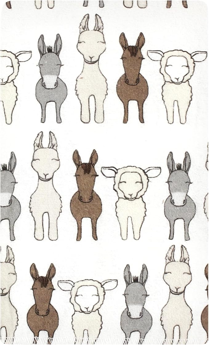 Luvable Friends Hudson Baby Flannel Burp Cloths 10pk, Farm Friends Pastel