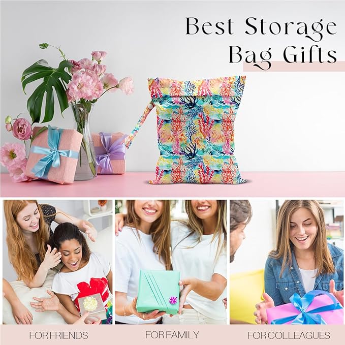 Wet Bag Wet Dry Bag for Swimsuit Travel Beach Pool Stroller Diapers Dirty Yoga Gym Clothes Waterproof Reusable