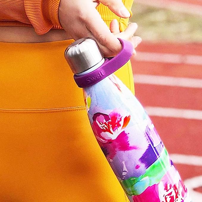 S'well Water Handle-Purple-Fits 9oz, 17oz, and 25oz Bottles Comfortable Way to Carry Go-Innovative Design and A Flexible Grip (Pack of 2)