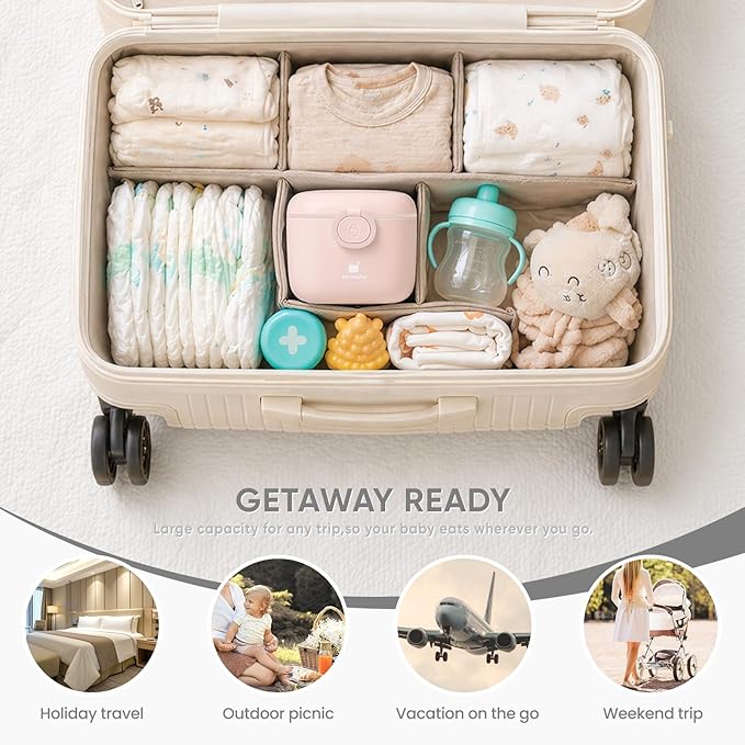 Termichy Milk-Powder Formula Dispenser Container: 14OZ Baby Formula Storage Container for Travel - Portable Formula Holder 400g