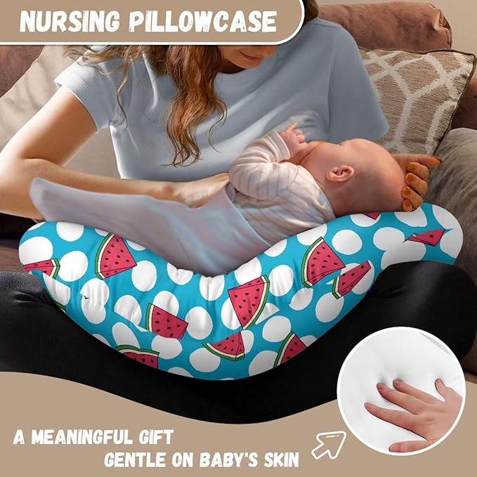 Nursing Pillow Cover Stretchy,Fits The Original Support for Breastfeeding,Watermelon,for Breastfeeding and Bottle Feeding
