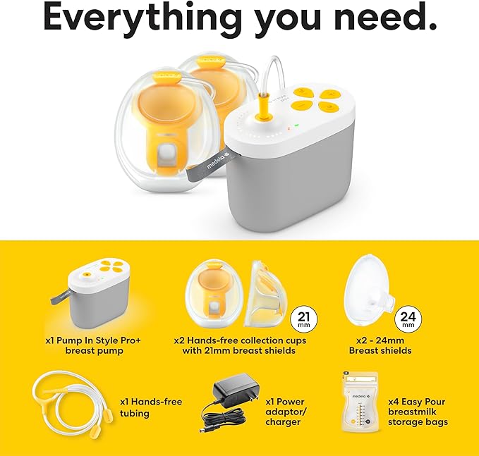 New Medela Pump in Style Pro+ Hands-Free Breast Pump, Rechargeable, Wearable, Hospital Grade Breastpump