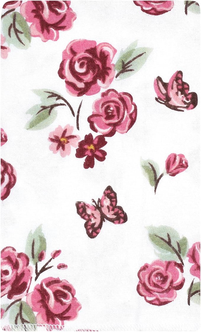 Luvable Friends Hudson Baby Flannel Burp Cloths 10pk, Rose Garden