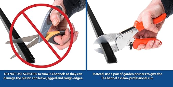Outwater Industries | 3/4 Inch (.75'') Cabinet Door Protector Edge Guard in Black | Fits 3/4" Edge | 24 Inch (Pack of 6)