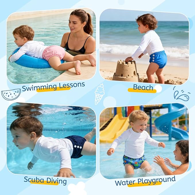 Durio Swim Diapers for Toddlers Reusable Swim Diapers Washable Baby Swim Diaper Toddler Swim Diaper Swimming Diaper