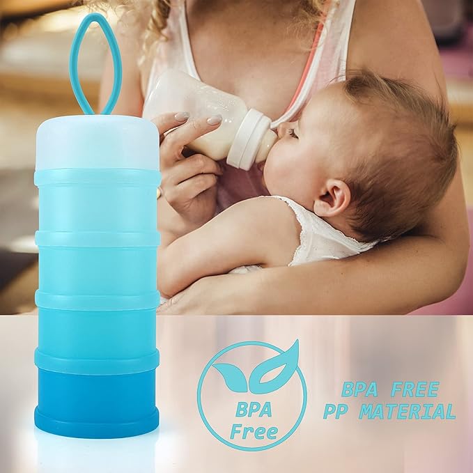 Accmor 3 Pack Baby Formula Dispenser On The Go, Stackable Formula Dispenser Formula Container to Go, Non-Spill Portable Milk Powder Kids Snack Storage Container, BPA Free