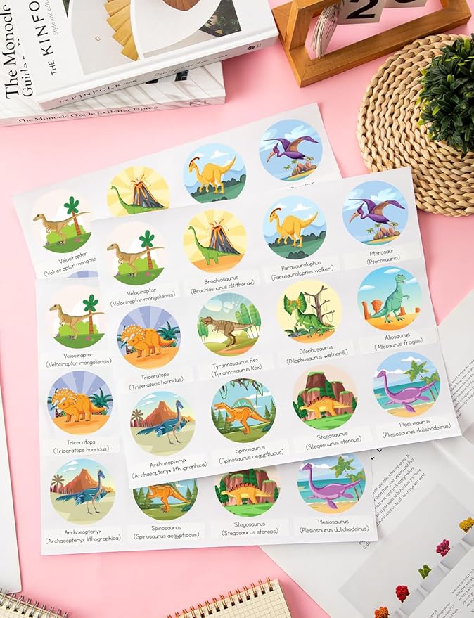 36 Pcs Potty Training Stickers You Pee on Toilet Reveal Stickers 12 Patterns Color Changing Reusable Pee Decals Toilet Targets for Boys Girls Toddlers(Dinosaur)