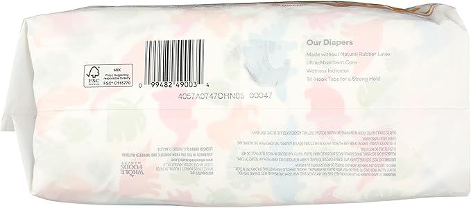 365 by Whole Foods Market, Soft & Gentle Size 6 Diapers with Wetness Indicator, Ultra-Absorbent, Hypo-Allergenic, Ultra-Absorbent, 20 Count