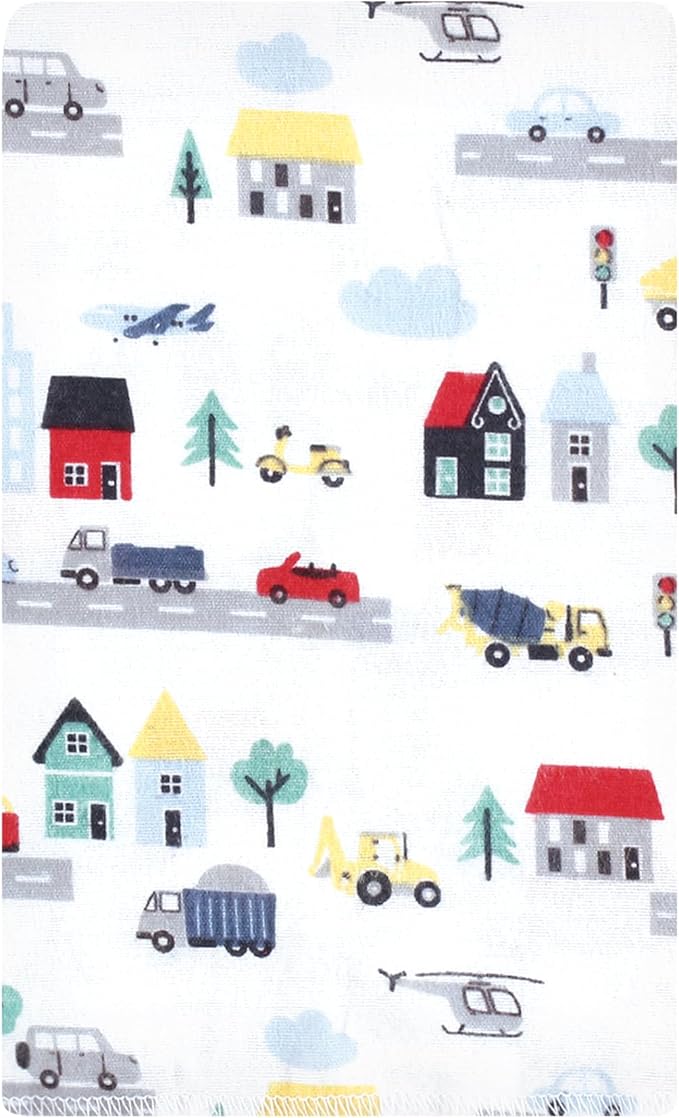 Luvable Friends Hudson Baby Flannel Burp Cloths 10pk, Metro City Life