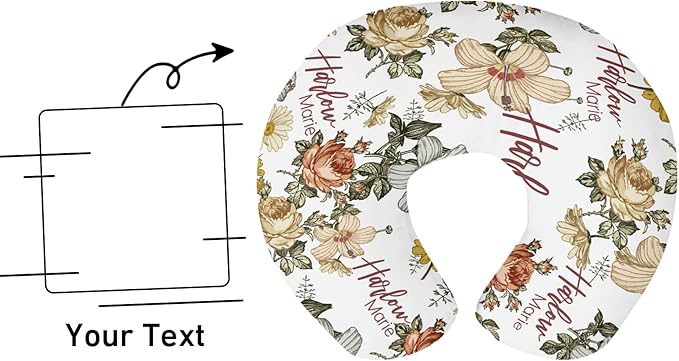 Dyoart Baby Nursing Pillow Cover,Personalized Name Comfortable Nursing Covers,Breastfeeding Pillow Slipcover for Bottle Feeding,Custom Gifts for Toddler Infant(one Size)