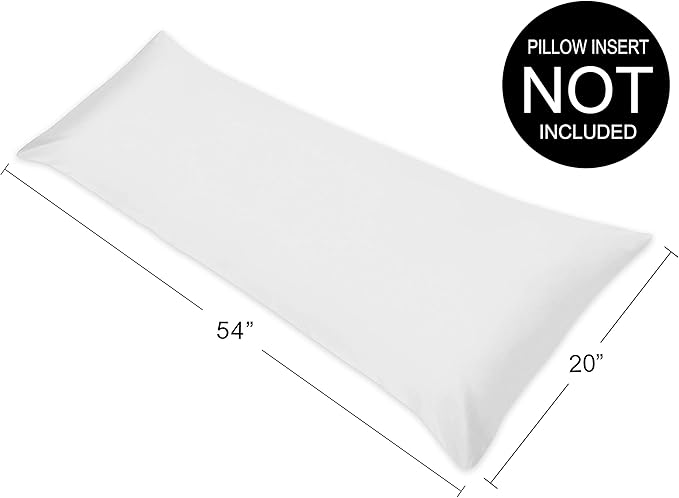 Sweet Jojo Designs White Full Length Double Zippered Body Pillow Case