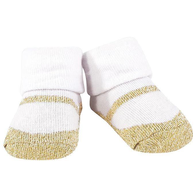 Hudson Baby Unisex Baby Cotton Bib and Sock Set, Toile, One Size