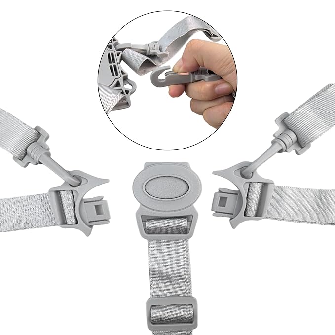 Universal High Chair Straps, 5 Point Baby Safety Strap Belt Adjustable Harness Baby Safety Strap Belt for Stroller Pushchair