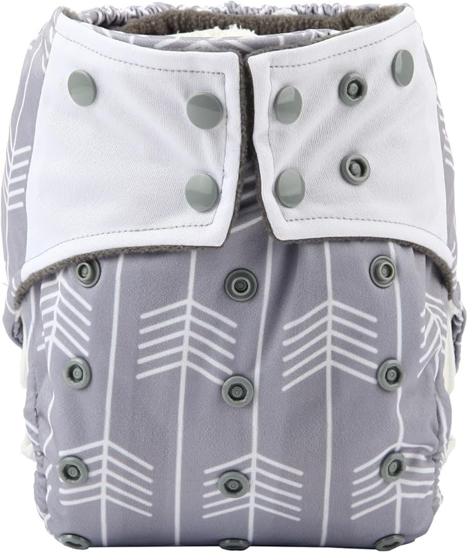 3 AIll in One Cloth Diapers Nappies for Night AIO Sewn in Insert Reusable Washable (Arrow Pineapple Pack)