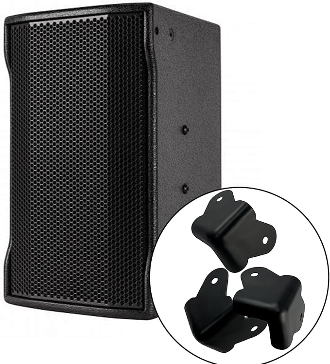 Heavy Duty Black Corner Protectors 8 Pack Iron Edge Guards for Furniture and Boxes Anti Dent Protection with Mounting Screws Powder Coat Finish