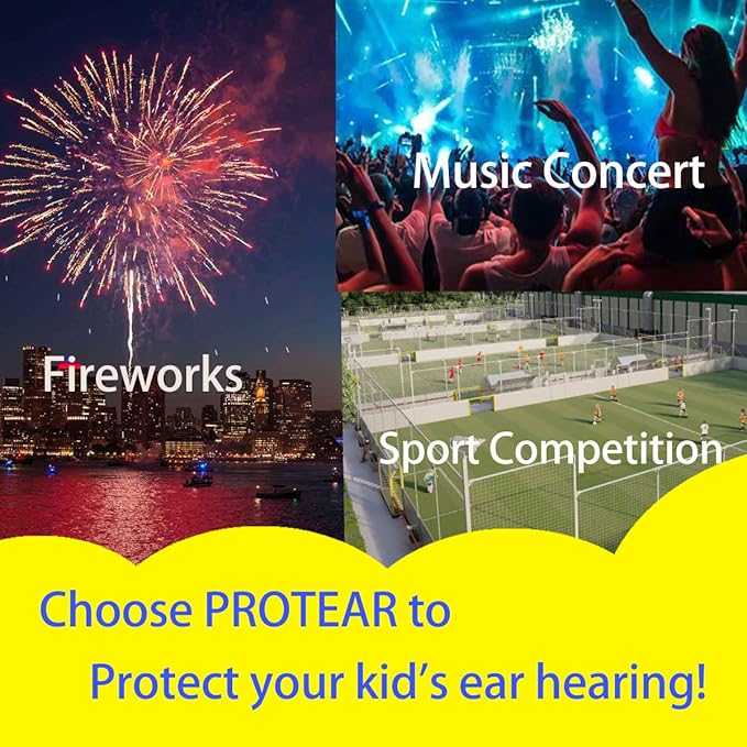 Kids Hearing Protection,25dB NRR Noise Reduction,Sound Proof for Kids,Toddler,Safety Earmuffs for Concert,Airplane,Autism,Monster Jam,Travel,School- Black Paint