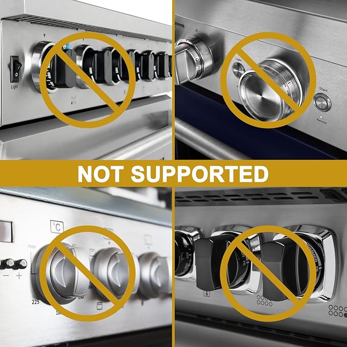 Gas Stove Knob Covers for Child Safety - 5 Pack Universal Size Stove Safety Knob Covers, Heat-Resistant Child Proof Stove Knob Covers, Pet/Baby Proofing Oven Knob Covers for Child Safety (Clear View)