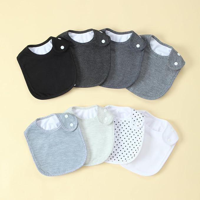 Waterproof Baby Bibs for Boys & Girls Soft and Absorbent Bandana Drool Bibs Set for Infant Newborn 0-12 Months
