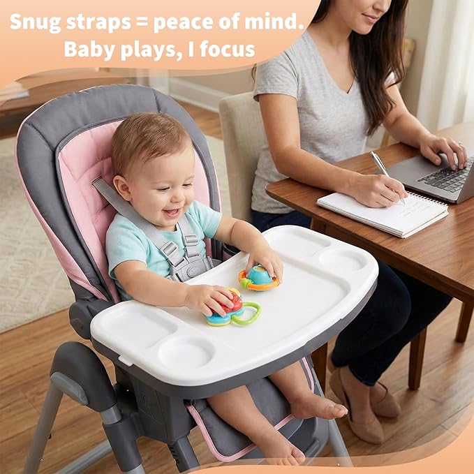 Replacement High Chair Straps Compatible with Baby Trend Graco High Chair, Harness Straps Fit for Graco Chicco Babytrend Jeep Milestone High Chair Foldable and More Highchair Accessories(Only Straps)