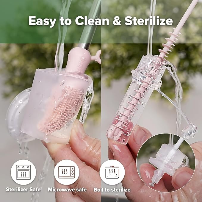 haakaa Silicone Colostrum Collector (0.2oz./6ml,6pcs) Pack - Collect, Store & Feed Colostrum Ready-to-Use Pack, Reusable Colostrum Syringes Set for Liquid Gold, Include Cloth Wipe and Storage Case