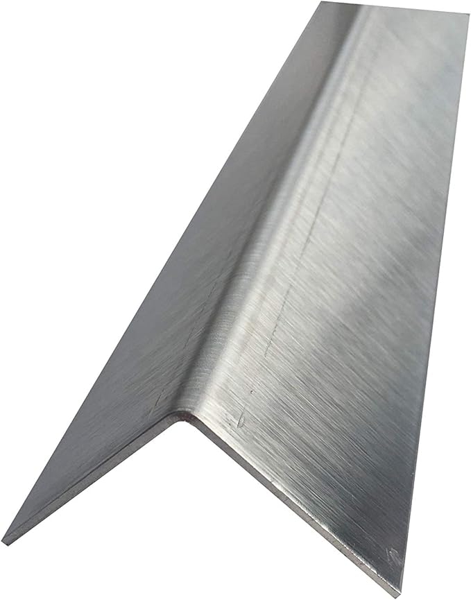 Brushed 304 Stainless Steel Corner Guards, 48" Wall Protectors, 20ga & 16ga, Available in 1/2" to 4", Multi-Pack Options (1, 2, 5, or 10) (1, 1 1/2 x 1 1/2, 16ga, No Hug Edges)