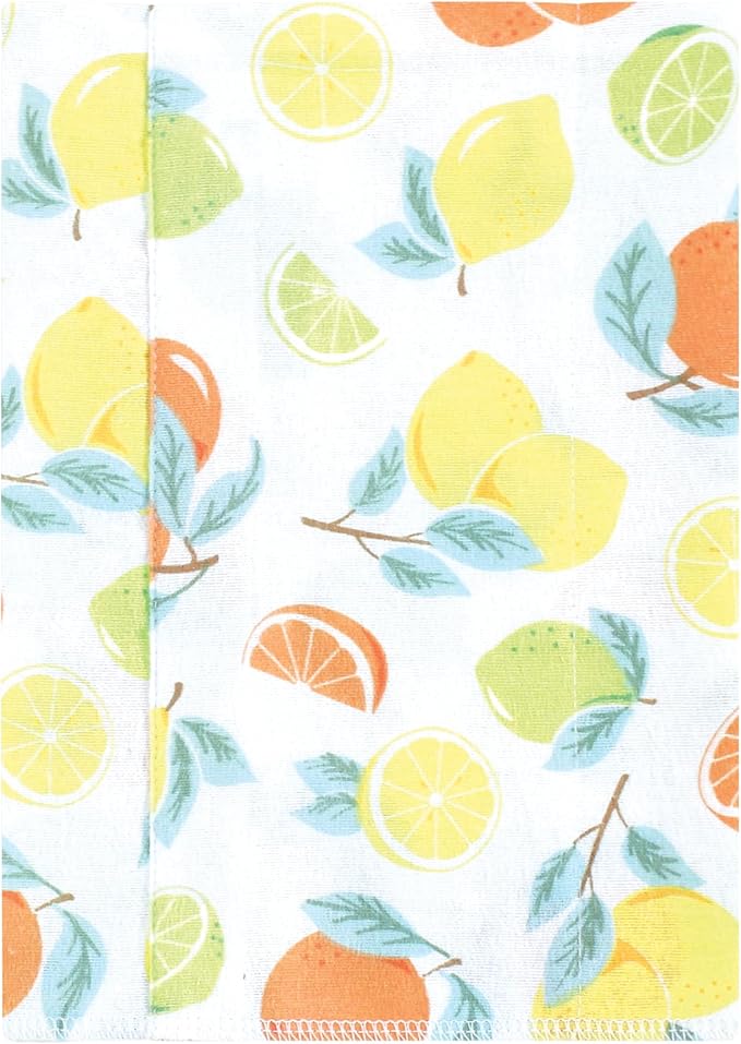 Luvable Friends Hudson Baby Flannel Burp Cloths 7pk, Pastel Citrus