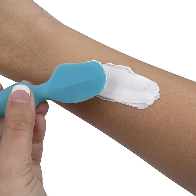 Dr. Talbot's Diaper Cream Brush for Babies - Diaper Rash Cream Applicator with Suction Base and Hygienic Case - Full Size - Aqua Blue