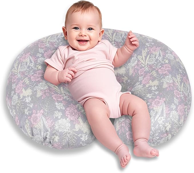 x-vesolje Nursing Pillow, Breastfeeding Pillow with Removable Cover, Ergonomic Breast Feeding Pillow, Baby Feeding Support Pillow for Mom Easier Breastfeeding- Original Size/Dusky Floral