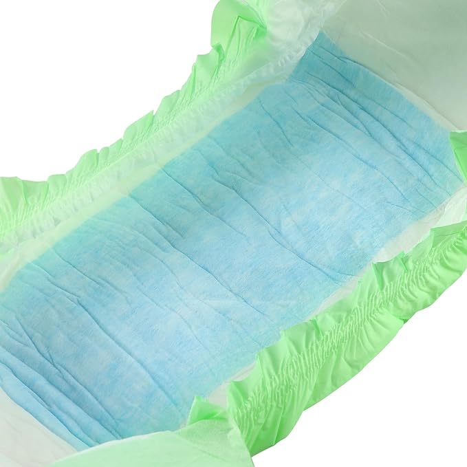 CutiePlusU Disposable Adult Diaper Heavy Absorption Dry Surface All Night- Green 10 Pieces (Medium 28"-38")
