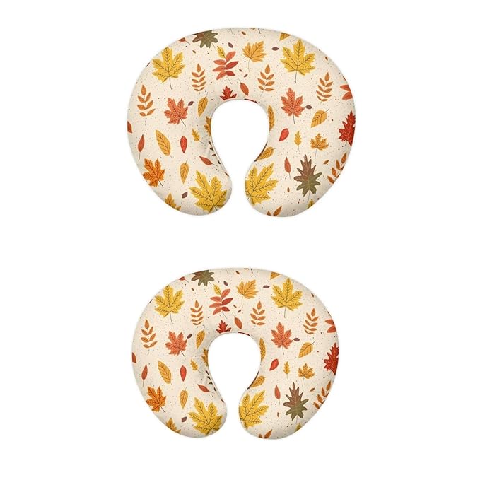 Fall Leaves Breastfeeding Pillow Cover Baby Breastfeeding Slipcover Infant Newborn Nursery Bottle Pillowcase Soft and Easy to Clean Fall Thanksgiving