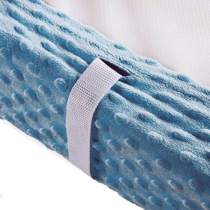Changing Pad Cover - Breathable Minky Dots Plush Changing Table Cover Ultra Soft Changing Table Sheets Wipeable Diaper Changing Pad Covers for Newborns Infant Babies Girls Boys (Sky Blue)