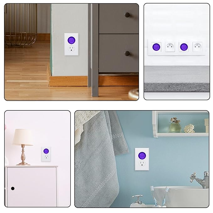 Outlet Covers, Child Safe, Easy Install, Pure Dark Blue Pattern