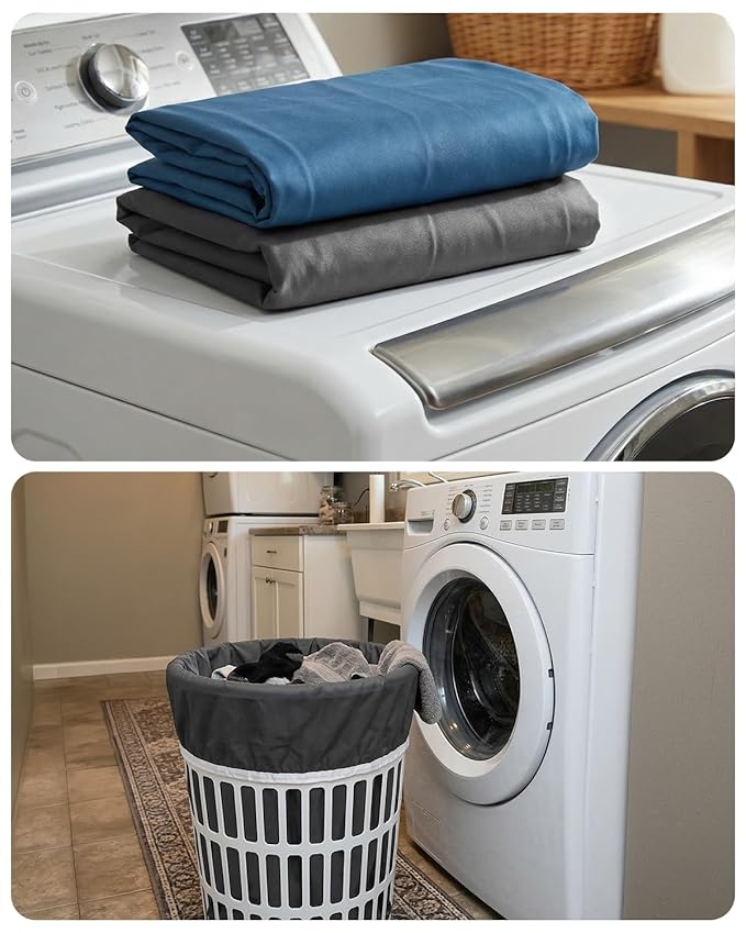 ALVABABY 2 Pack Reusable Diaper Pail Liner for Cloth Diaper, Rubbish Bag, Laundry, Fits 13.3 Gallon Trash Can and Diaper Pails, Kitchen Garbage Cans
