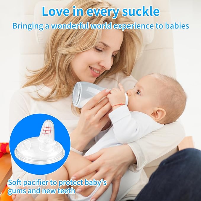 Sippy Spout Nipples for Philips Avent Natural Baby Bottles, My Grippy Spout Sippy Cup and Natural Trainer Sippy Cup, Replacement Bottle Nipple BPA-Free,4 Count, 6m+
