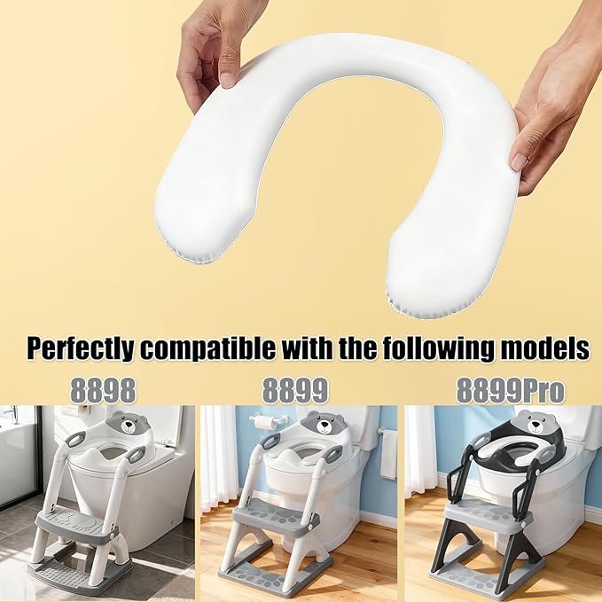 SKYROKU Potty Seat Cushion Replacement - 0.78 inch Thick Soft Padded Toilet Training Seat Cover - Anti-Cold & Comfortable - Compatible with 8898, 8899 Models Only