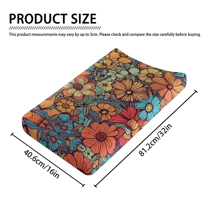 Boho Baby Changing Pad Cover Hippie Toddler Changing Table Covers Flower Baby Diaper Changing Table Pads Sheets Mat Newborn Infant