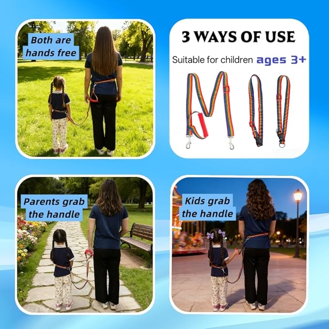 Safety Waist Leash for Kids with Autism,hyperactivity Disorder,A Hands-Free Baby Leash Equipped with an Adjustable Leash and Handle, ensuring the Safety and Proximity of Special Needs Children.
