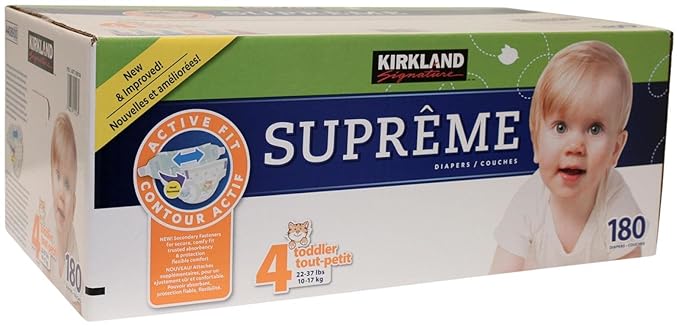 Kirkland Diapers - Size 4 - 180 ct