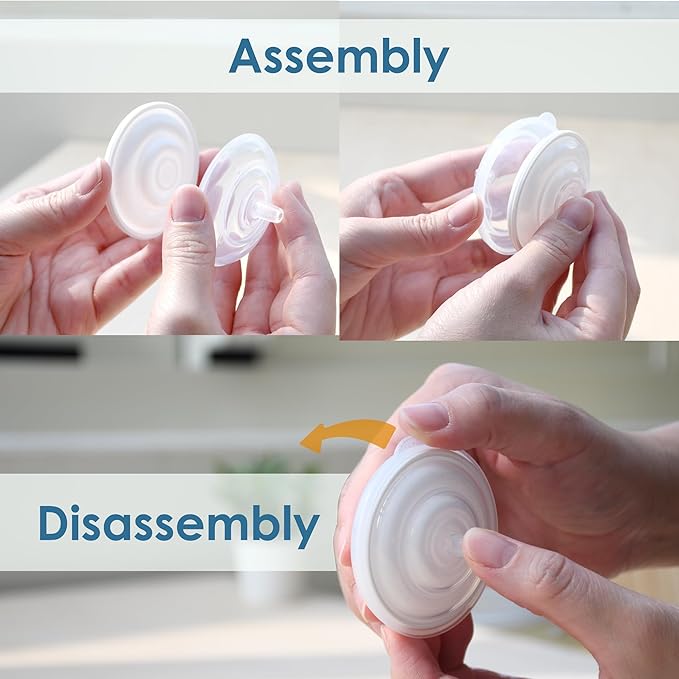 Maymom Pump Parts Compatible with Spectra S1 S2 9 Plus Accessories, One-piece Cap Bottles, Base Connectors, Duckbill Valves, Backflow Protectors and Tubing, Not Original Spectra Accessories