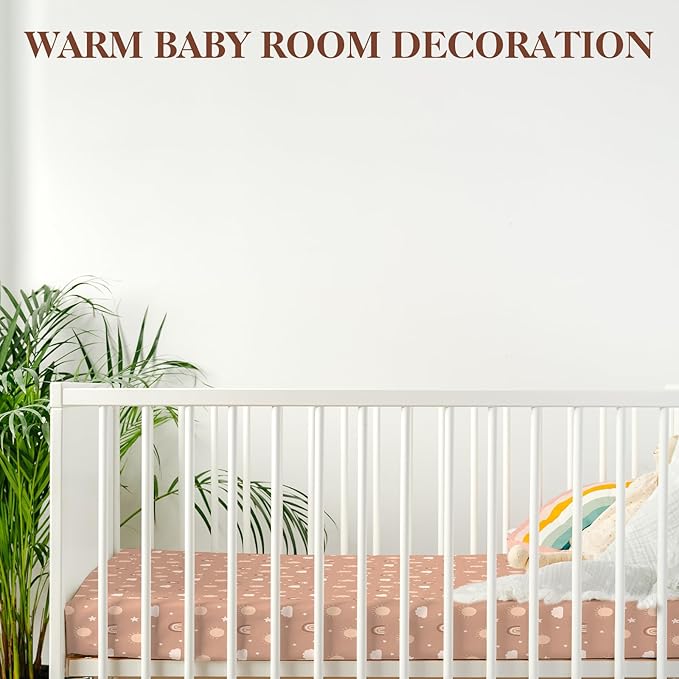 4 Pcs Boho Rainbow Changing Pad Cover 32' 'x 17" Soft Changing Table Pad Covers Wipeable Table Mat Diaper Boho Rainbow Nursery Decor for Baby Girls Boys