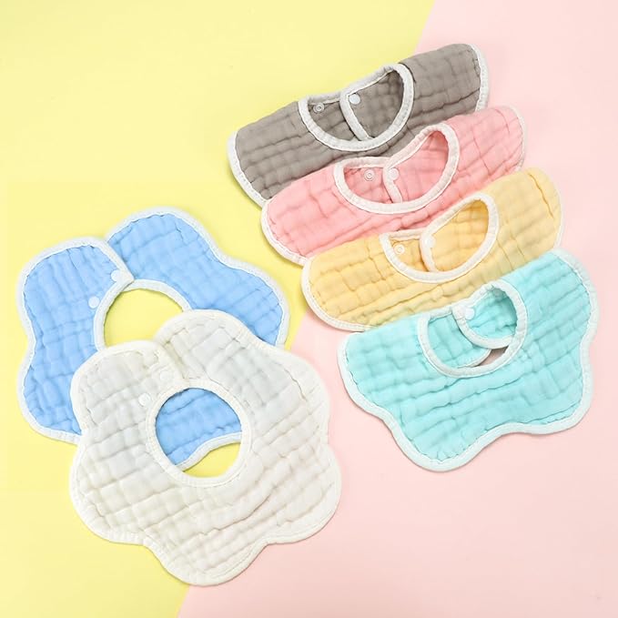 Accmor Muslin Baby Bibs Baby Bandana Drool Bibs for Unisex Boys Girls, Cotton Baby Drool Bibs for Teething Drooling 
