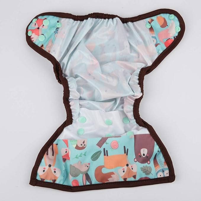 Baby Diaper Cover Nappy One Size 8lbs to 36lbs (Animal Friends)
