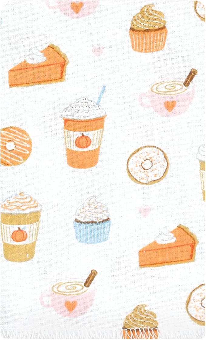 Luvable Friends Hudson Baby Flannel Burp Cloths 10pk, Harvest Pumpkin Spice