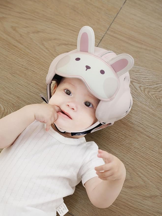 Baby Safety Helmet, Mambobaby Breathable Baby Head Protector for Crawling Walking, Ultra-Lightweight, Soft and Adjustable Baby Helmet Suitable for Babies 6-24 Months