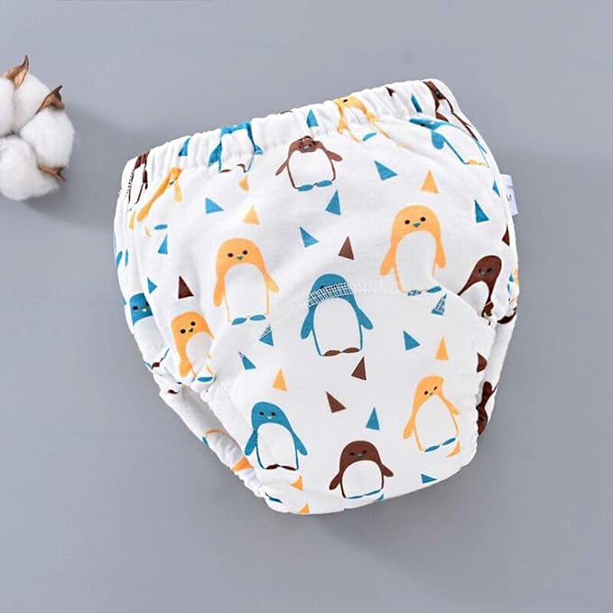 4 Pack Baby Toddler Potty Training Pants Layered Cotton Training Underwear for Toddlers Girls Boys