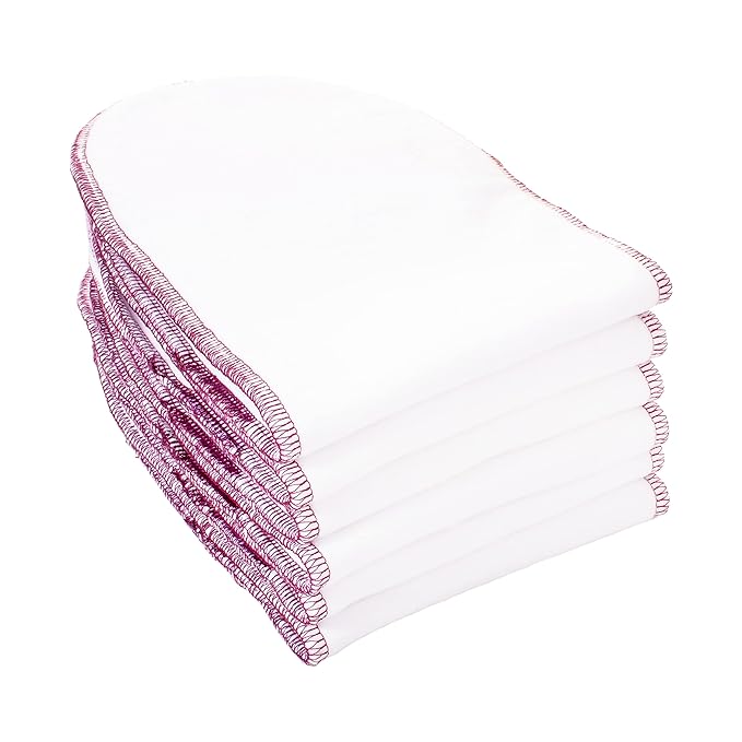 Geffen Baby Super Absorbers Plus Cloth Diaper Inserts, Reusable Liners for Baby Diapers, Booster Pads for Overnight Bedwetting, Nap Time, or Day Time Heavy Wetters, 5 Layer Absorbent Insert, 6 Pack