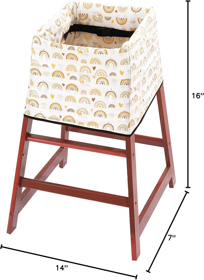 HOMBYS Waterproof Baby High Chair Cover for Restaurtant, Extra Thick & Soft Resuable Baby High Chair Cover for Protecting Wooden or Restaurant High Chair from Messy Meals and Dirty, Durable & Washable