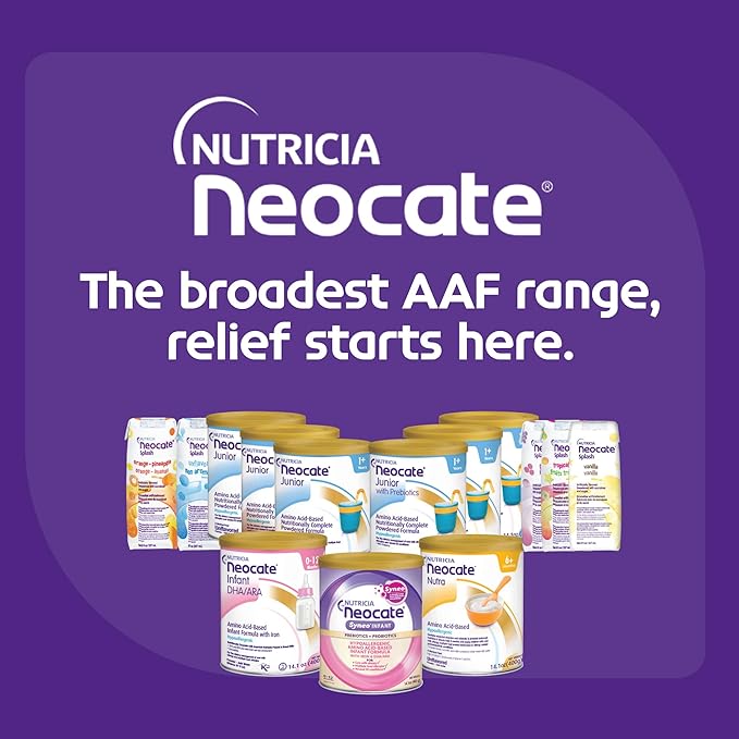 Nutricia Neocate Nutra - Amino Acid-Based, Dairy-free, Hypoallergenic Solid Food with a Cereal-Style Consistency - With Calcium, Vitamin D, and Iron - 14.1 Oz Can (Pack of 4)