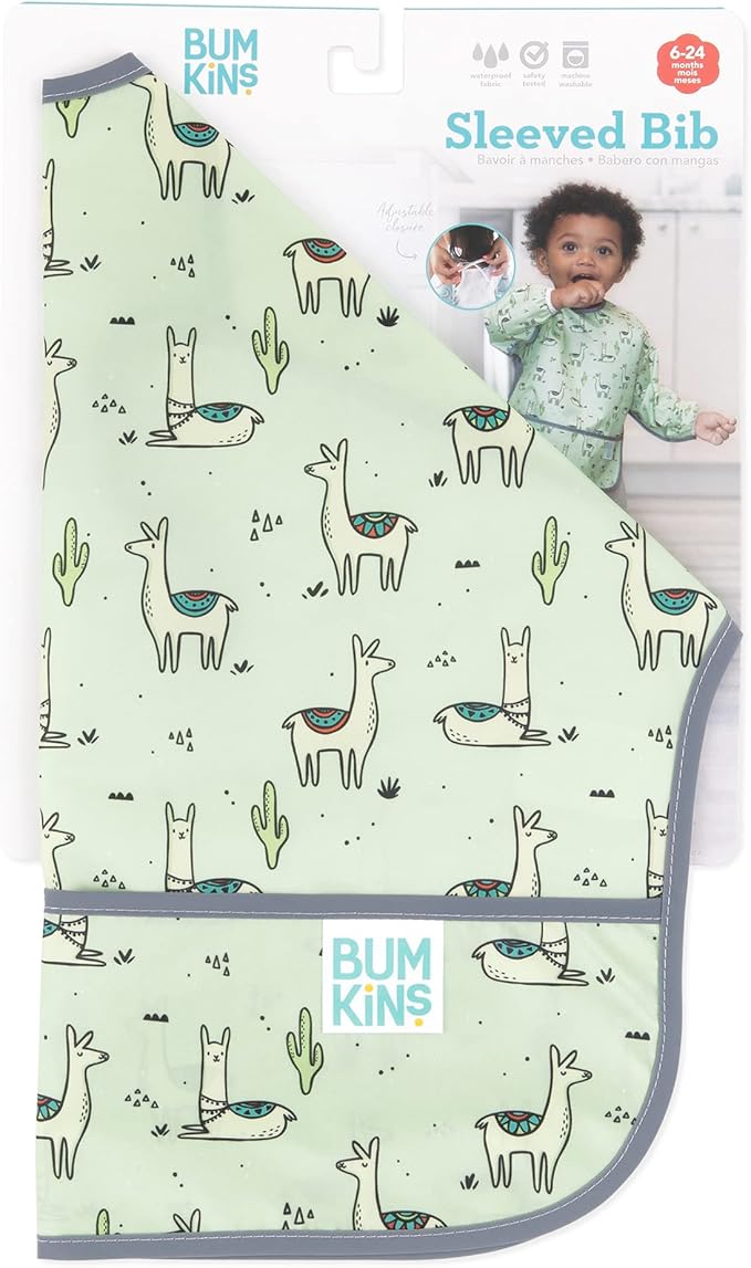Bumkins Sleeved Bib for Girl or Boy, Baby and Toddler for 6-24 Mos